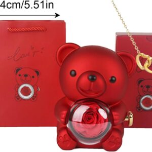 Rotating Hugging Ber, Gift Box, Red