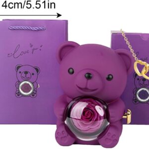 Rotating Hugging Ber, Gift Box, Purple